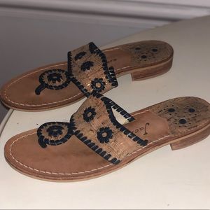 Jack Roger Jacks Flat Sandal (Cork/Navy)